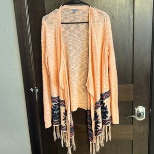 Charlotte Russe Pink Printed Cardigan